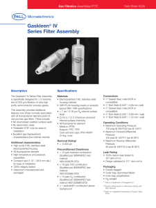 Gaskleen IV Series Filter Assembly ®