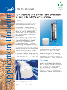 72 % Operating Cost Savings in the Sweeteners Industry with SUPRApak Technology Overview