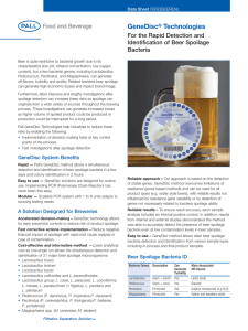 GeneDisc Technologies For the Rapid Detection and Identification of Beer Spoilage