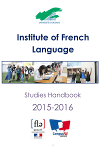 Institute of French Language 2015-2016