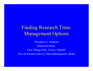 Finding Research Time: Management Options