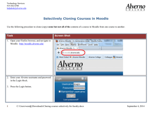 Selectively Cloning Courses in Moodle