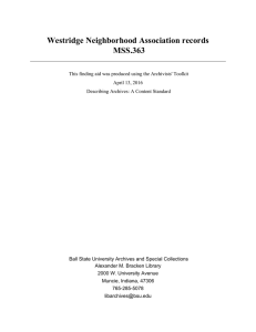 Westridge Neighborhood Association records MSS.363