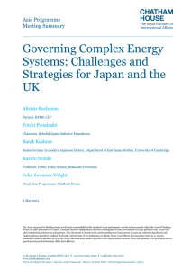 Governing Complex Energy Systems: Challenges and Strategies for Japan and the UK