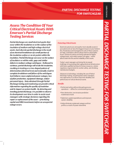 PARTIAL DISCHARGE TESTING FOR SWITCHGEAR