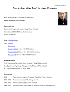 Curriculum Vitae Prof. dr. Jean Vroomen