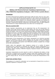 APPLICATION NOTE 33 Battery Cell Electrochemical Impedance Spectroscopy