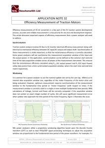 APPLICATION NOTE 32 Efficiency Measurement of Traction Motors