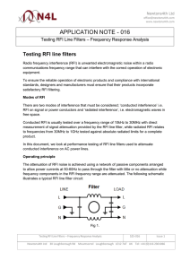APPLICATION NOTE - 016 Testing RFI line filters