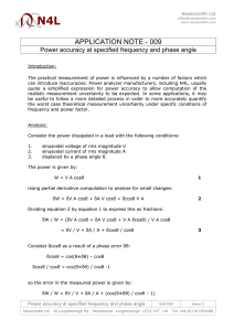 APPLICATION NOTE - 009