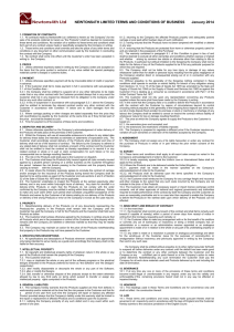 NEWTONS4TH LIMITED TERMS AND CONDITIONS OF BUSINESS    ...