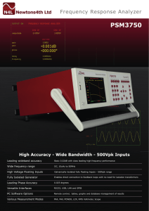 PSM3750 Frequency Response Analyzer High Accuracy - Wide Bandwidth - 500Vpk Inputs
