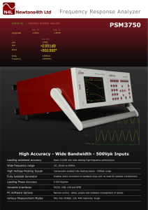 PSM3750 Frequency Response Analyzer High Accuracy - Wide Bandwidth - 500Vpk Inputs