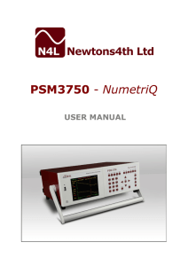 PSM3750  USER MANUAL