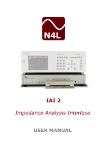IAI 2  Impedance Analysis Interface USER MANUAL