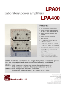 LPA01 LPA400  Laboratory power amplifiers
