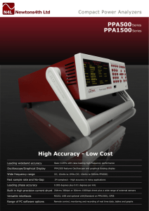PPA500 PPA1500 High Accuracy - Low Cost Compact Power Analyzers