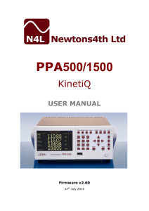 PPA500/1500 USER MANUAL Firmware v2.60