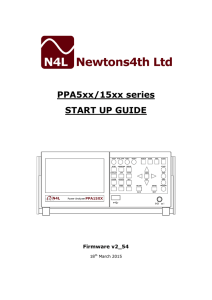 PPA5xx/15xx series START UP GUIDE Firmware v2_54