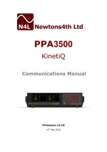 PPA3500  Communications Manual