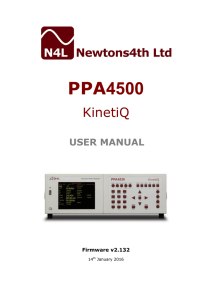 PPA4500  USER MANUAL