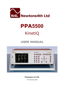 PPA5500  USER MANUAL