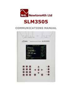 SLM3505 COMMUNICATIONS MANUAL