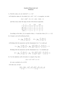 Analysis Homework #4 Solutions 1. 2.