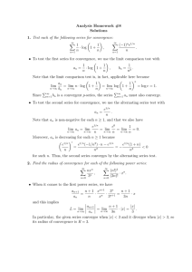 Analysis Homework #8 Solutions 1. −