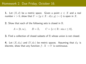 Homework 2. Due Friday, October 16.