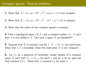 Compact spaces: Tutorial problems
