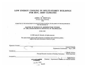 LOW  ENERGY  COOLING  IN  MULTI-STOREY ... FOR  HOT,  ARID  CLIMATES