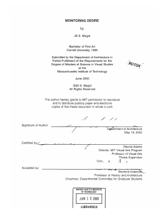 MONITORING  DESIRE by S. Bachelor  of  Fine Art