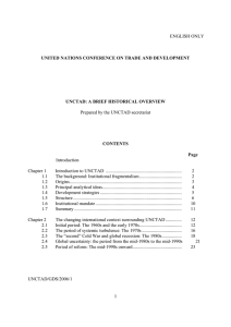 ENGLISH ONLY Prepared by the UNCTAD secretariat Introduction