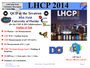 LHCP 2014 QCD at the Tevatron Rick Field University of Florida