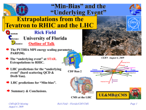 “Min-Bias” and the “Underlying Event” Extrapolations from the
