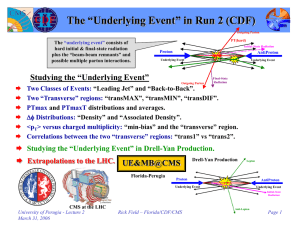 The “Underlying Event” in Run 2 (CDF)