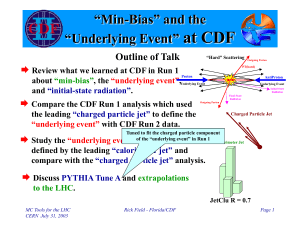 at CDF “Min-Bias” and the “Underlying Event” 