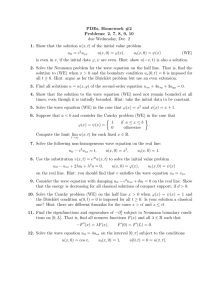 PDEs, Homework #2 Problems: 2, 7, 8, 9, 10 u