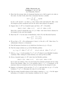 PDEs, Homework #4 Problems: 1, 2, 4, 7, 10 1.