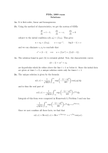 PDEs, 2009 exam Solutions 1a. 1b.