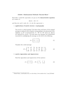 1MA01: Mathematical Methods Tutorial Sheet