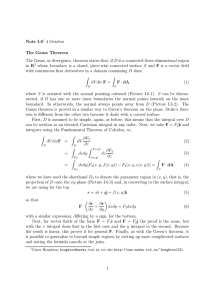 4 October Note I.6 The Gauss Theorem