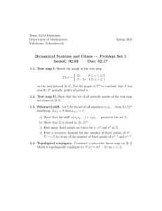 Dynamical Systems and Chaos — Problem Set 1 Issued: 02.03 Due: 02.17