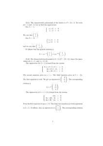 11.1. The characteristic polynomial of the matrix is λ