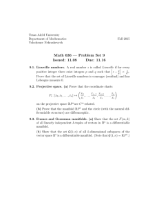 Math 636 — Problem Set 9 Issued: 11.08 Due: 11.16