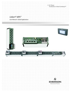 Liebert MPX User Manual–Global Applications AC Power