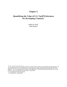 Chapter 2.  Quantifying the Value of U.S. Tariff Preferences for Developing Countries