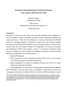 Economic Policy Responses to Preference Erosion: