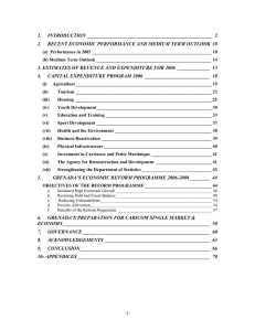1. INTRODUCTION __________________________________________________ 2 2. RECENT ECONOMIC PERFORMANCE AND MEDIUM TERM OUTLOOK 10